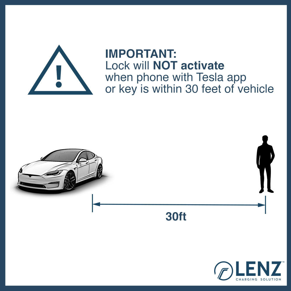 Charger Lock Compatible with J1772 to Tesla Charging Adapter