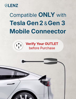 NEMA 14-50 Adapter Compatible with Tesla Gen 2 and Gen 3 Mobile Chargers Standard 10" Length