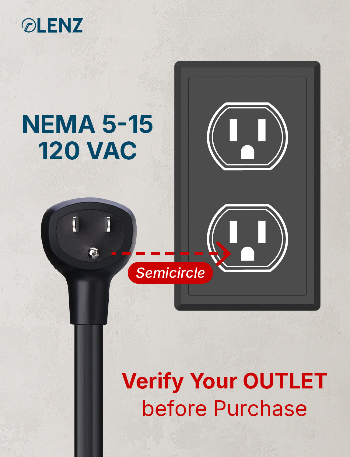 NEMA 5-15 Adapter Compatible with Tesla Gen 2 and Gen 3 Mobile Chargers Extended 14" Length