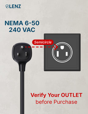 NEMA 6-50 Adapter Compatible with Tesla Gen 2 and Gen 3 Mobile Chargers Extended 16" Length