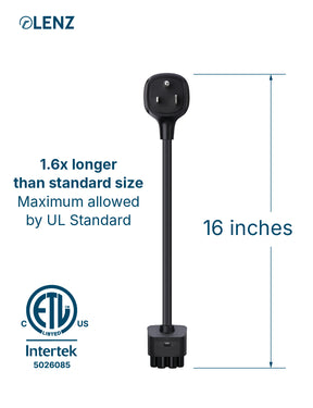 NEMA 6-50 Adapter Compatible with Tesla Gen 2 and Gen 3 Mobile Chargers Extended 16" Length