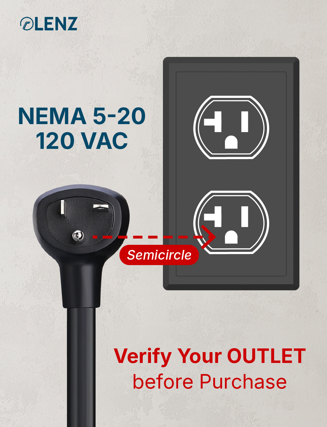 NEMA 5-20 Adapter Compatible with Tesla Gen 2 and Gen 3 Mobile Chargers Extended 14" Length