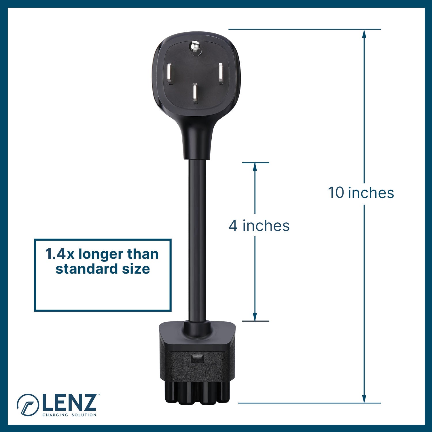 NEMA Adapter Compatible with Tesla Gen 2 Mobile Charger (14-50) 10" Length